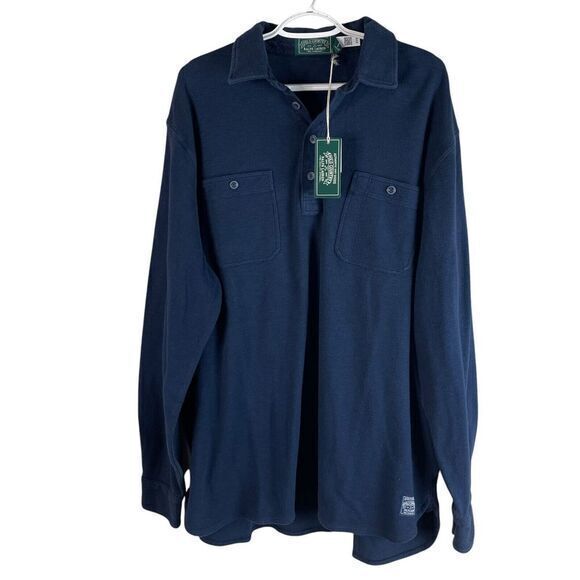NEW Polo Country Ralph Lauren Moleskin Popover Workshirt Mens 2XL Navy Blue $198 - Picture 1 of 6